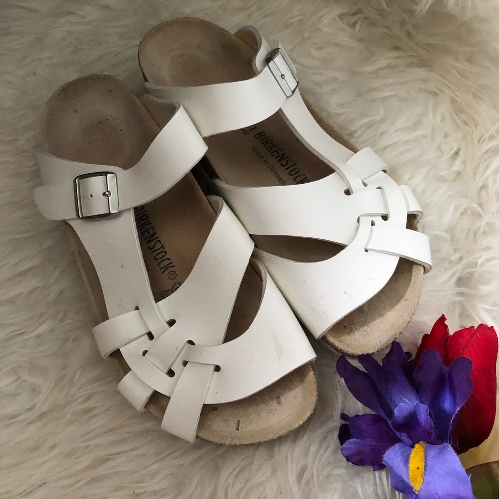 ❤️HP🌺EUC white leather sandals 🌺